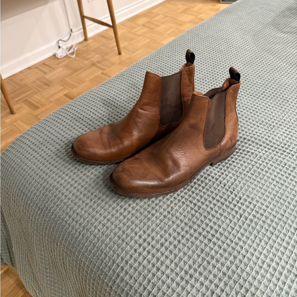 Frye Brown Leather Chelsea Boots